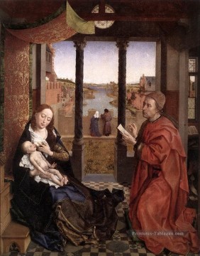 St Luc dessinant un portrait de la Madone Rogier van der Weyden Peinture à l'huile